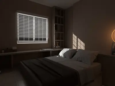 Modern Studio Living Space  Concept Scene 3D model
