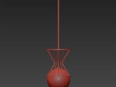 Mitzi Petra 7 34 Wide Aged Brass Mini Pendant 3D model