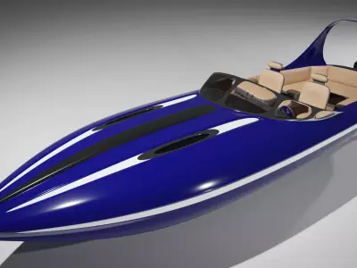 Motorboat speed boat 3D model