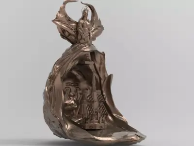 Easter Holy city sculpture  3D model