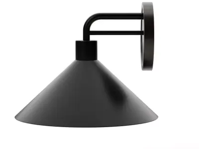 Andre Black Wall Sconce Light Low-poly 3D model