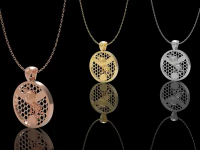 Bee pendant 3D print model order