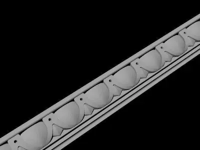 baguette decorative border 3D model