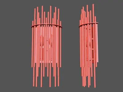 Wall light WALLIS 6300-AGB Low-poly 3D model