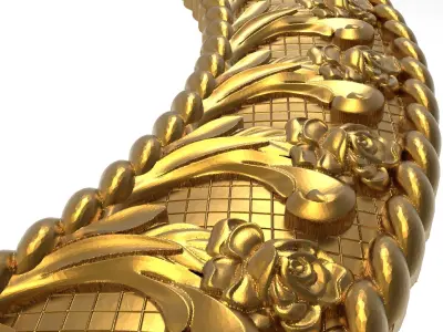 Carved Picture Frame 3D model