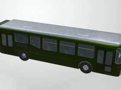 Bus Transport Low-poly 3D model