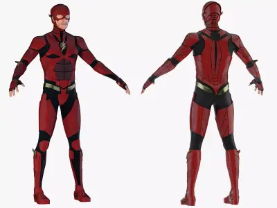 Flash in suit 3D model