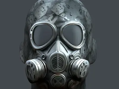 Helmet 3d model military combat Military scifi  Low-poly 3D model