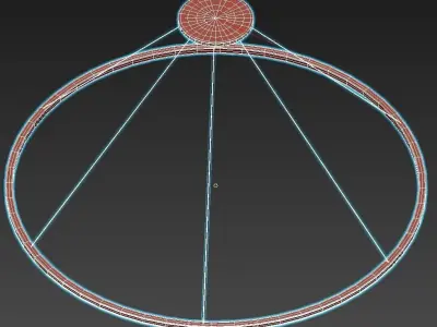 CIRCULAR pendant light with frame 3D model