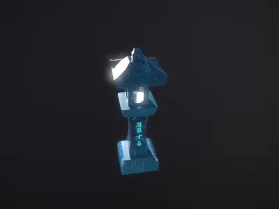 Stylized Light Totem Low-poly 3D model
