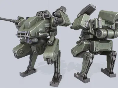 Battle Mech collection 3D Model Pack