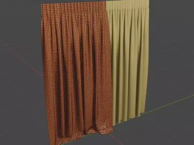 Curtain1 curtain Low-poly 3D model