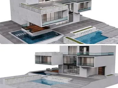 MODERN HOUSE NO12 A 3D model