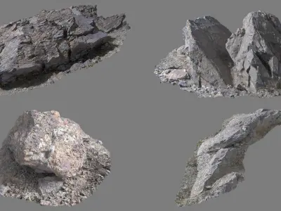 Assembly Ground Rock Collection 3D model
