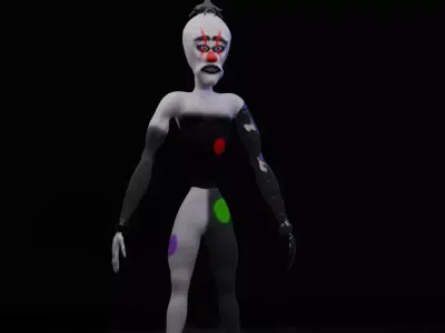 CREEPY SCI FI CYBER ARM CLOWN Low-poly 3D model