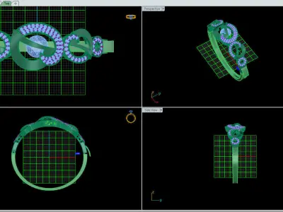 JEWELRY computer screen showing earrings 3D print model