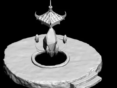 Taoist - gossip Tai Chi - Road furnace 3D model