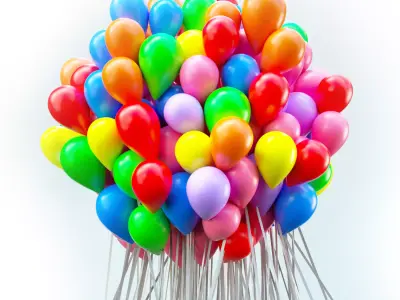 rainbow balloon 3D model