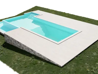 Swimming Pool 3D model 30