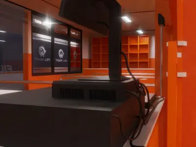 Supermarket Low-poly 3D model 3D model