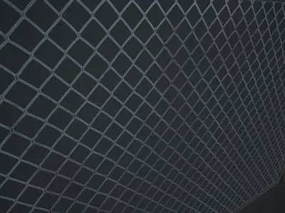 Old Rusted Metal Fence Free low-poly 3D model