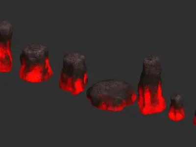 Rock Set 05 - Lava 3D model
