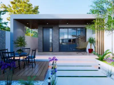 Modern Small House Plan  3D model