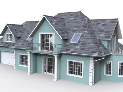 Family House 01 3D model