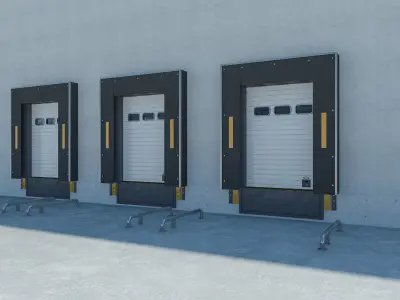 Warehouse interior and exterior 3 3D model