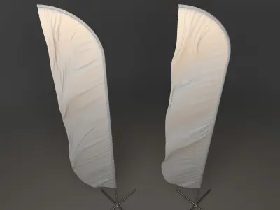 Flagstaff Collection feather flags 3D model
