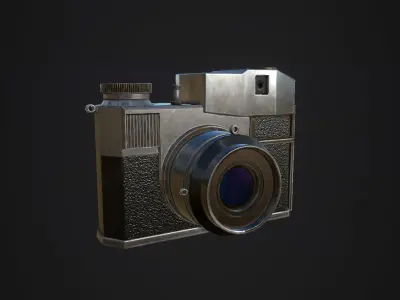 Old Camera Low-poly 3D model 3D model