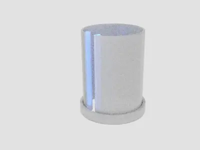 Cylinder Light Low-poly 3D model
