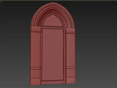 Medieval Door Low-poly 3D model