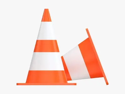 Traffic cones 3D model