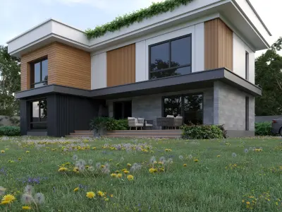 Villa R Exterior Scene 2023 3D model