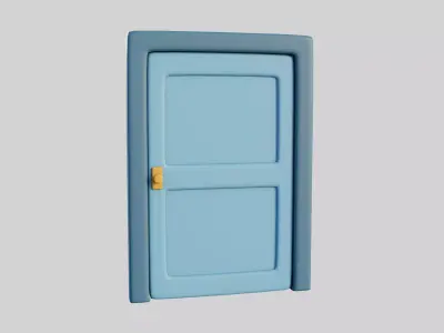 Cartoon Door 2a 3D model