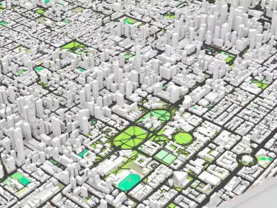 Cityscape Toronto Canada 3D model