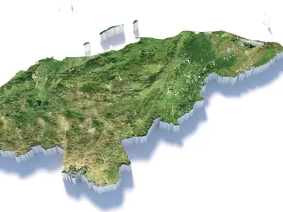 Honduras Terrain Country 3D model