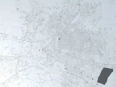 Bangkok Road Network and Streets 3D model