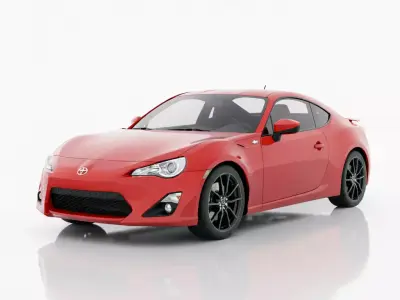 High Fidelity Toyota GT86 Sports Coupe Low-poly 3D model