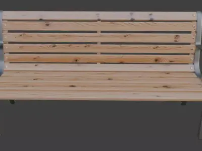 Classic Park Bench 3D Model 3D model purchase
