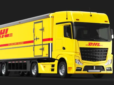  Detailed Large DHL Truck 