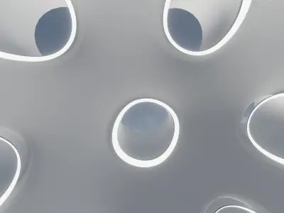 Futuristic Architectural Dome Interior 3D model