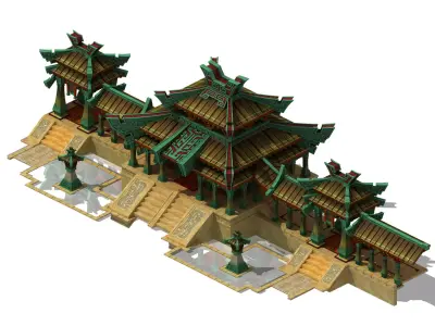 Xiqiao City Palace - Main Hall 3D model