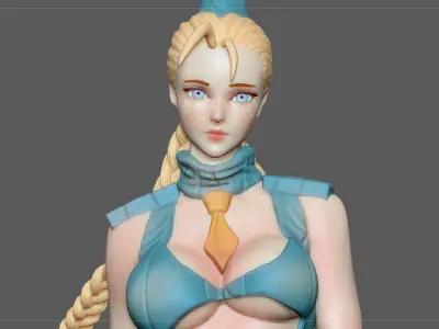 CAMMY STREET FIGHTER GAME CHARACTER GIRL ANIME WOMAN 3D print model