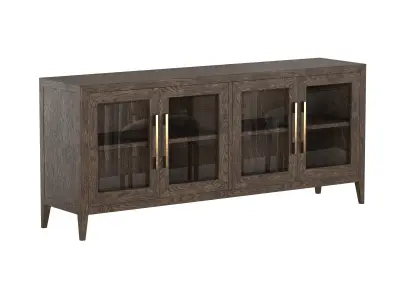 FRENCH CONTEMPORARY GLASS 4-DOOR SIDEBOARD 3D model