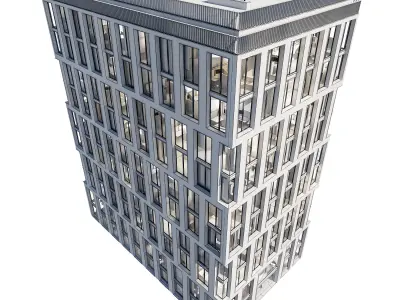 Modern office building 03 3D model