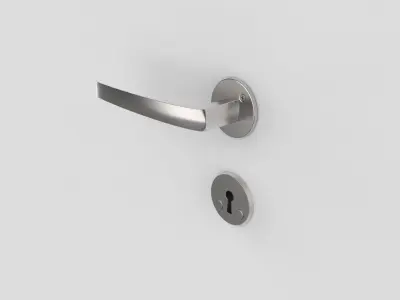 Door handle and lock 3D model