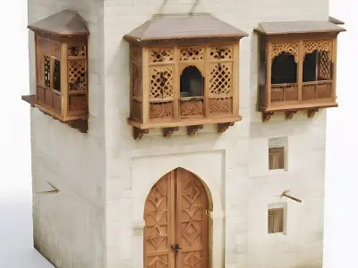 Traditional Arabian Stone House 3D Model Low-poly 3D model