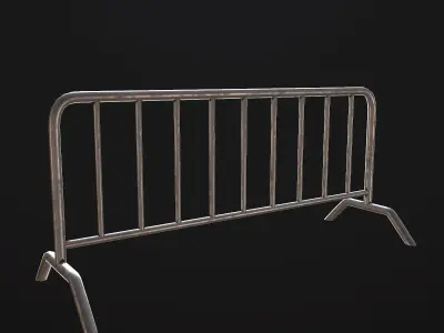 Street Barricade -PBR Game Ready Low-poly 3D model